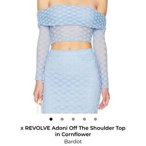 Bardot Cornflower Blue Off Shoulder Top